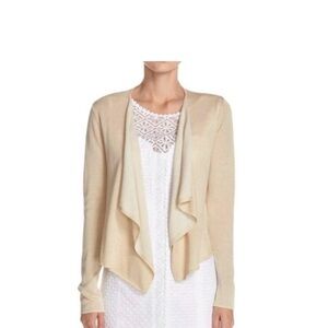 Lilly Pulitzer colony open drape metallic gold cardigan size XXS